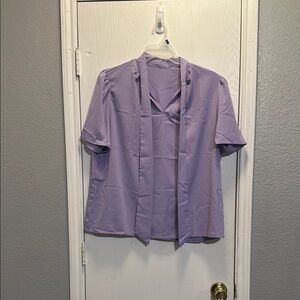 Lavender Short Sleeve Blouse